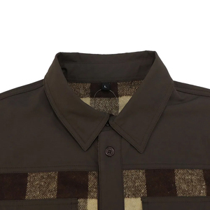 OEM Plaid <b>Flannel</b> Long Sleeve Casual Shirt Full Sleeve Cotton Checkered Pattern Single Button Closure Breathable <b>Jacket</b> For Men - Product Image 4