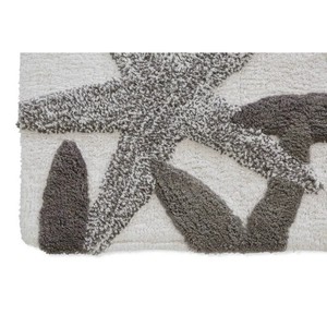 Starfish Pattern Cotton Bath <b>Mat</b> <b>Set</b> 2 Piece Rectangle Coastal Style Non-Slip Rubber Backing Machine Washable Thick Tufted - Product Image 6