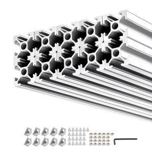 2020 10 Pezzi Profilo in Alluminio Estruso 39,37 Pollici 1000 mm con Scanalatura a T Standard Europeo, Guida Lineare Anodizzata ad Alta Resistenza T5 Temper - Product Image 1
