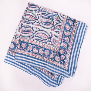 Craftjaipur – Bandana carré en toile de coton imprimé style Bagru, motifs floraux/géométriques, vente en gros pour promotion et branding - Product Image 6
