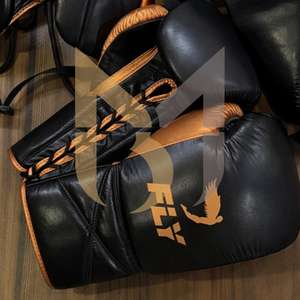Ensemble d'entraînement de boxe professionnel noir et or avec logo personnalisé, kit de sparring, équipement de combat, ensemble de kick-boxing, fournitures en gros - Product Image 4