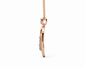 Collar con Colgante de Diamante Ovalado Cultivado en Laboratorio Celestique de 0.297 Quilates con Halo, 26 Piezas, Oro Amarillo, Rosa o Blanco de 9K, 14K o 18K, Regalo de Joyería - Product Image 2