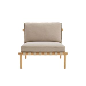 เก้าอี้พักผ่อนในสวน Veloura The Langham Modern Rope Teak  โซฟาสำหรับระเบียงกลางแจ้ง คอลเลคชั่นเฟอร์นิเจอร์หรูหราสำหรับรีสอร์ท - Product Image 5
