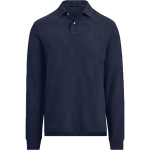 Camiseta Polo de Algodón Piqué para Hombre, Manga Larga, con Botones, Diseño Personalizado, Estampado Sólido, Precio al por Mayor - Product Image 6