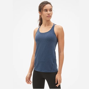 Débardeur en jersey noir à col rond pour femme, en spandex/coton, séchage rapide, respirant, écologique, décontracté, longueur normale - Product Image 6