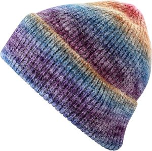 Bonnets en coton doux tricotés unisexes, vente en gros, haute qualité, chauds pour l'hiver, logo personnalisé, bonnets tie-dye pour adultes, usage quotidien - Product Image 5