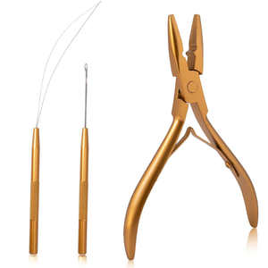 Kit d'outils pour extensions capillaires du fabricant, kit d'outils personnalisés pour extensions capillaires, ensemble professionnel de pinces pour extensions capillaires, 10 pinces de travail - Product Image 3