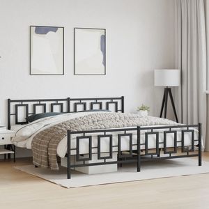 โครงเตียงเหล็กเคลือบสีดำ ขนาด 76x80 นิ้ว เตียงโลหะ - Product Image 3