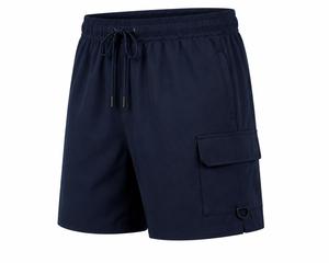 Pantalones Cortos Cargo para Hombre, Color Azul Marino, Ecológicos, Cintura Media, con Cordón, Impermeables, de Secado Rápido, Transpirables, Casuales, 100% Poliéster, Gran Venta - Product Image 2