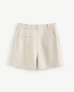 Shorts de Lino para Mujer, Casuales, Cintura Media, Transpirables, de Secado Rápido, Antiarrugas, Corte Holgado y Recto, Cierre con Cordón, Talla Personalizada, Verano - Product Image 2