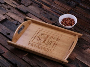 Luxury Handmade Wood <b>Breakfast</b> <b>Tray</b> Rectangular Serving Platter for Hotel Cafe and Restaurant Premium Style - Product Image 5