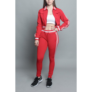 Ensemble de survêtement décontracté d'hiver pour femme, coupe-vent et respirant, avec sweat à capuche zippé et pantalon de jogging, vêtements de sport, fournisseur en gros - Product Image 3