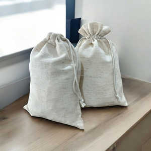 Hemp <b>Drawstring</b> Bag Natural Color Solid Pattern Custom Printing Low Moq Sustainable Reusable Eco Friendly Craft Storage <b>Pouch</b> - Product Image 3