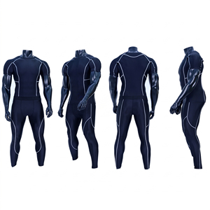 Servicio OEM/ODM: Conjunto de Compresión para Hombre, Camiseta de Manga Corta con Cuello Redondo y Leggings Largos con Costuras en Contraste, Ropa Deportiva para Entrenamiento - Product Image 5