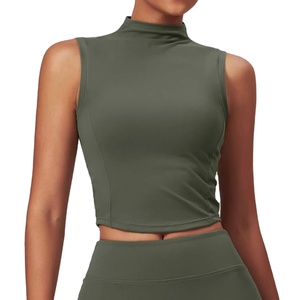 Custom Breathable Plus Size Cotton Ribbed Crew Neck Crop <b>Tops</b> for Adults Casual Sleeveless Autumn Gym 2026 - Product Image 5