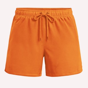 2026 Latest Custom Designed Men's Shorts <b>Red</b> Solid Color Drawstring Shorts Casual Knitted Mid Waist Short Breathable Fabric ODM - Product Image 4