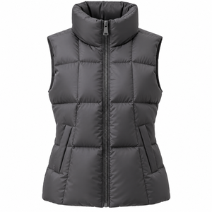 Warm Knitted Breathable Eco-Friendly Windproof Canvas <b>Packable</b> Sleeveless <b>Jacket</b> Plus Size Winter Woman Puffer Vest Custom - Product Image 3
