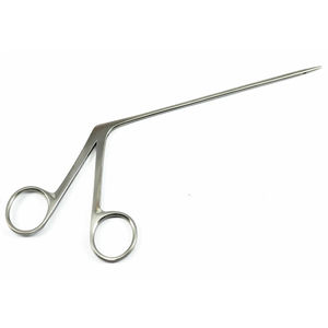 Pinzas microquirúrgicas pediátricas para oído, 8.4 cm, con mango de acero inoxidable tipo caimán y punta dentada, instrumento quirúrgico para pólipos - Product Image 3