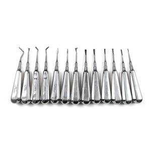 Kit de 10 Elevadores Dentales Manuales Ergonómicos Reutilizables |   Instrumentos de Acero Inoxidable para Extracción de Dientes y Desprendimiento de Raíces | - Product Image 1