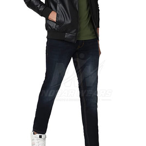 Pantalon en jean Signature pour homme, coupe droite, tissu en coton doux, confortable, décontracté, pour l'extérieur - Product Image 6