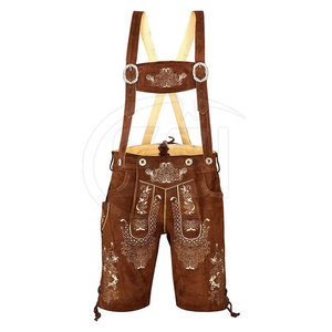 Pantalones Cortos de Lederhosen Premium para Hombre, Estilo Casual, Ecológicos, con Cierre de Botones, para Eventos de Oktoberfest, Traje Alemán Clásico, Rústico - Product Image 6