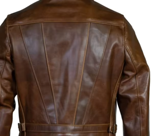 Chaqueta de Cuero Genuino Unisex, Estilo Personalizado, Cuello Camisero, Cierre de Cremallera Frontal, Chaqueta de Cuero Tipo Bomber, Superventas de Invierno - Product Image 6