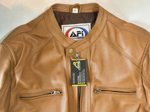 Men Adults Vintage Brown Leather Washed Biker <b>Jacket</b> Full Sleeve Zip up with Pockets for Motorcycle Riding Autumn Style - Product Image 5