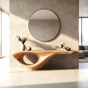 Wood <b>Console</b> <b>Table</b> <b>Entry</b> Way <b>Table</b> Custom <b>Console</b> <b>Table</b> Farmhouse Furniture Narrow Home Handcraft Solid Wood Entrance <b>Table</b> - Product Image 2