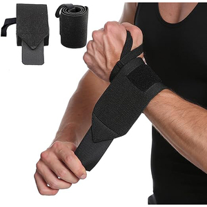 Sangles de levage robustes en coton double couche en forme de 8 pour entraînement musculaire et soulevé de terre en salle de sport - Product Image 2
