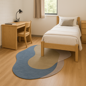 Luxury Handmade Woolen <b>Carpet</b> for Home Eco-Friendly blue and white Living Room Hall Prayer Floor Ready Ship Low Price - Product Image 1