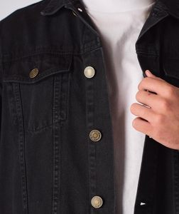 Winter <b>Denim</b> <b>Jacket</b> <b>Men's</b> Front Logo Comfortable Regular Fit Durable Breathable Quick Dry Casual Outdoor Wear - Product Image 5