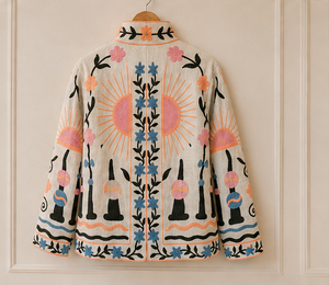 Chaqueta Acolchada Reversible de Algodón 100% Puro, Color Rosa Bebé, Estilo Jaipuri, Hecha a Mano, Ecológica, para Mujer, Moda, Fiesta - Product Image 5