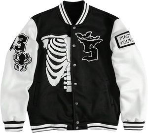 Veste d'hiver confortable pour homme, style Letterman, col montant, logo frontal, coupe-vent, haute qualité, écologique, séchage rapide, respirante - Product Image 1