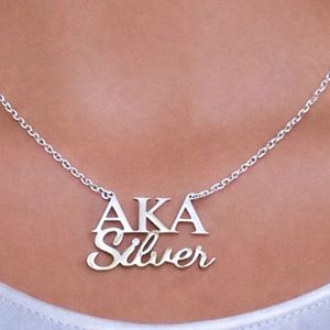 Collar de Plata con Colgante de Letra para Mujer, Joyería Elegante de Moda para Uso Diario, Regalo Inspirado - Product Image 3