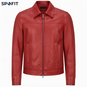 New Arrival Men's High Quality <b>Leather</b> <b>Jacket</b> Denim Fabric <b>Winter</b> Waterproof Windproof Front Logo Hooded OEM Service Available - Product Image 4