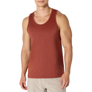 Camiseta sin mangas Henley para hombre, 100% algodón, con botones frontales, estilo casual, tipo chaleco. - Product Image 1
