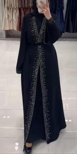 Abaya de Lujo para Mujer en Verde Salvia, Tela Texturizada Premium, Vestido Islámico Modesto, Vestido Largo Fluido y Transpirable para Verano, Elegante en Color Pastel - Product Image 4