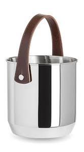 Premium Stainless Steel <b>Ice</b> Bucket with Leather Handles Mirror Finish Wine Chiller Champagne <b>Cooler</b> for Home Bar Party Decor - Product Image 2