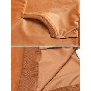 Ensemble de survêtement en velours personnalisé pour femme : sweat à capuche zippé et pantalon de jogging en velours - Product Image 6