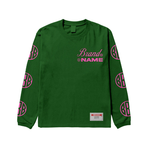 OEM Your brand Logo Long Sleeve T-Shirt Green <b>Pink</b> Print O-Neck <b>Men's</b> Pullover Cotton Fleece Sweatshirt For <b>Men</b> Crew Neck <b>Jumper</b> - Product Image 2