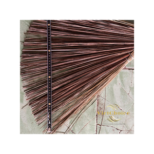 Escoba de Césped Natural con Mango de Madera Ecológico, Cerdas Duras sin Bandera, Limpieza de Suelos, Duradera, para Jardín Exterior, Básica - Product Image 1