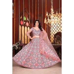 Lehenga choli ที่สวยที่สุดและกำลังมาแรงด้วย2XL ปักด้ายขนาด - Product Image 4