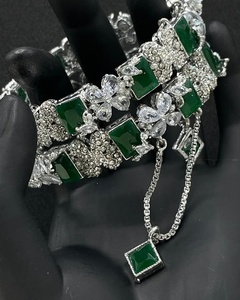 Premium Quality Hot Sale Luxury Indian Pakistani Bridal Jewelry Sets Hand Crafted Silver Plated Antique Wedding Fashion <b>Bangle</b> - Product Image 3