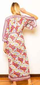 Élégante robe longue maxi en coton imprimé à la main style kaftan indien, taille unique, tenue de plage chic bohème, cadeau éthique pour elle - Product Image 3