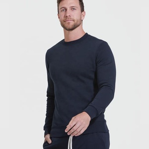 OEM Wholesale T-Shirt <b>Top</b> Trending Sweatshirt Men's Solid Color Crew Neck Pullover Regular Fit Casual Sweatshirt - Product Image 1