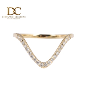 แหวนแต่งงานทองคำแท้ 14Kt ประดับเพชรเพาะเลี้ยงในห้องปฏิบัติการ ได้รับการรับรองจาก IGI เครื่องประดับทองคำคุณภาพสูงสำหรับทุกเพศ - Product Image 1