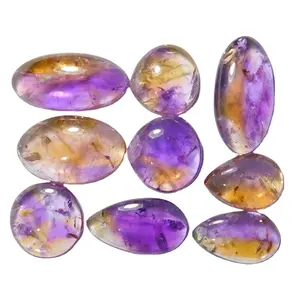 Kualitas baik ungu Ametrine cabochon Alam Ametrine longgar batu grosir batu permata membuat perhiasan batu.