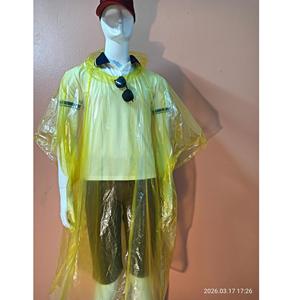 Poncho de pluie jetable classique en PE pour adulte, à manches courtes, pour usage domestique et extérieur, camping, neuf - Product Image 1
