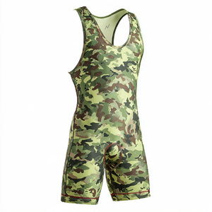 High Quality Camouflage Wrestling <b>Singlet</b> Tops <b>Men</b> Gym Workout Sublimation Wrestling Vest Sports <b>Men's</b> Wrestling <b>Singlet</b> - Product Image 3