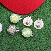 Marqueur de balle de golf personnalisé en gros avec logo, clip magnétique en alliage de zinc pour chapeau, idéal pour les cadeaux de tournoi 	   Souvenirs de club de golf
